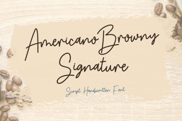 Americano Browny Signature for Handmade Labels and Branding