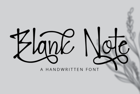 Blank Note Typeface for Editorial Design