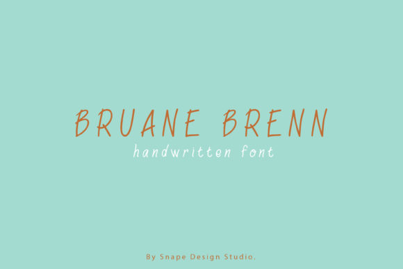 Bruane Brenn: The Sweet Handwritten Typeface for Cute and Classic Crafts