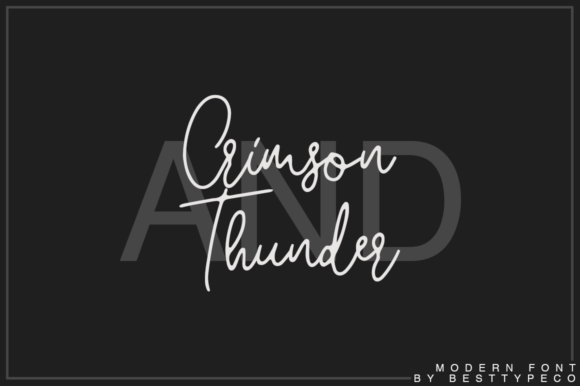 Crimson and Thunder: The Handwritten Typeface for Elegant Campaigns