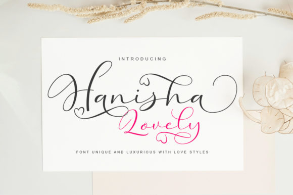 Hanisha Lovely: The Elegant Script Font for Romantic Web Design