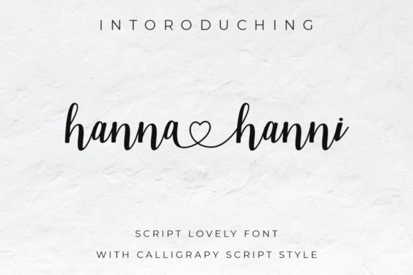 Hanna Hanni Script Handwritten Fonts for Elegant Crafts
