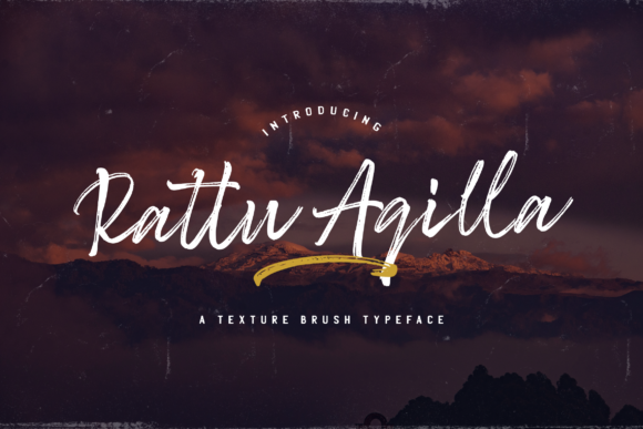 Rattu Aqilla: Textured Handwritten Brush Font for Authentic Branding
