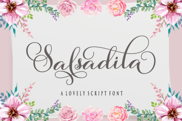 Salsadila Typeface: Romantic Script for Wedding Invitations and Branding