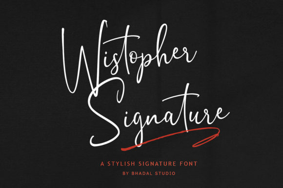 Wistopher Signature: A Refined Script Handwritten Typeface for Editorial Design